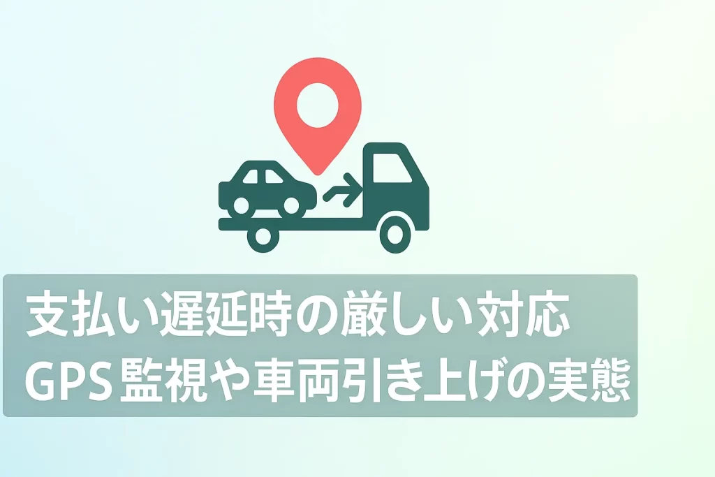 理由3：支払い遅延時の厳しい対応｜GPS監視や車両引き上げの実態